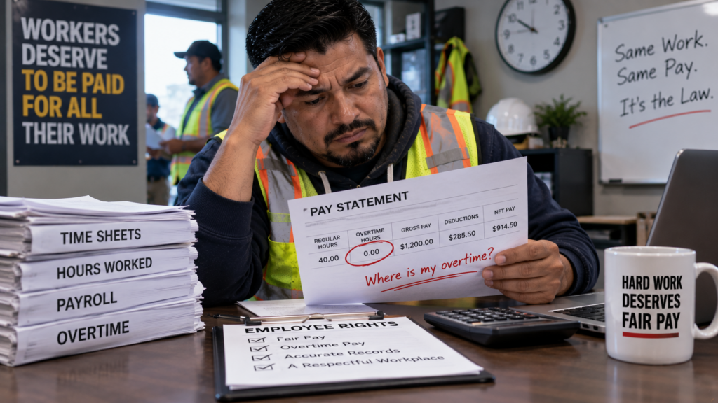 Salarios y horas extra no pagadas en Chicago